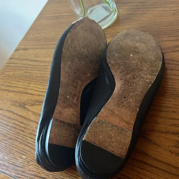 Kate spade leather/calf fur jazz flats 8.5