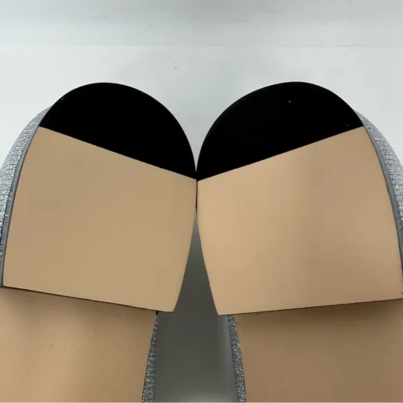 Kate Spade NWOT Claudia Flats Loafer Silver Size 11