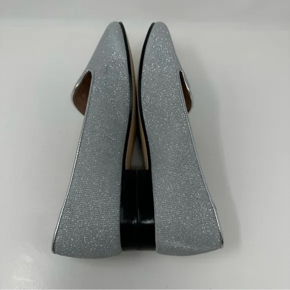 Kate Spade NWOT Claudia Flats Loafer Silver Size 11