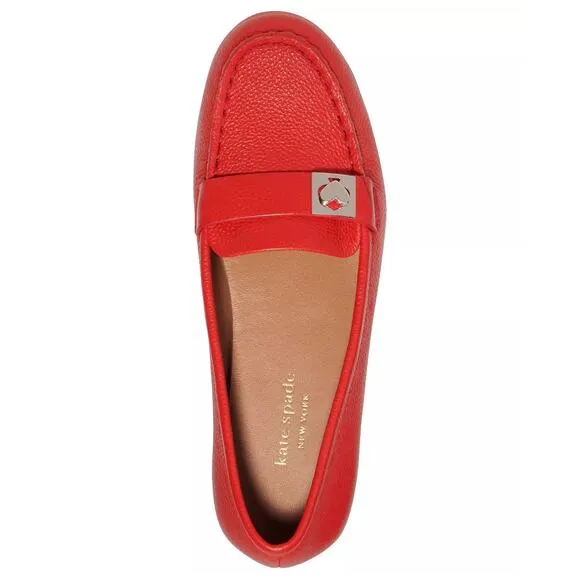 Kate Spade NY Women Slip On Horse Bit Loafers Camellia Size US 6.5B Bright Red