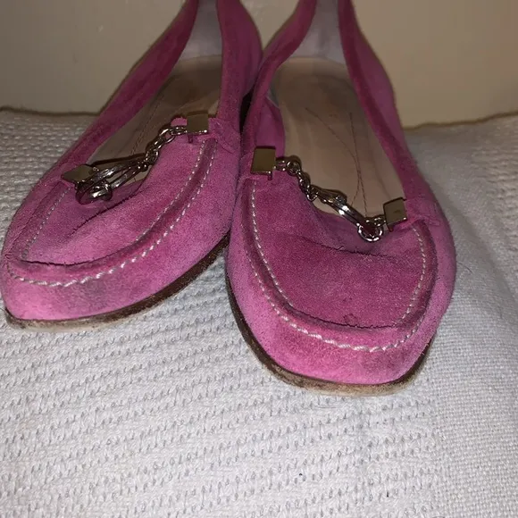 Kate Spade NY Women’s Loafers 8.5 B Stitched Pink Italian Flat Made in Italy