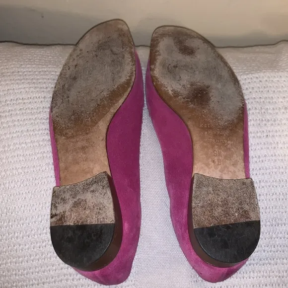 Kate Spade NY Women’s Loafers 8.5 B Stitched Pink Italian Flat Made in Italy