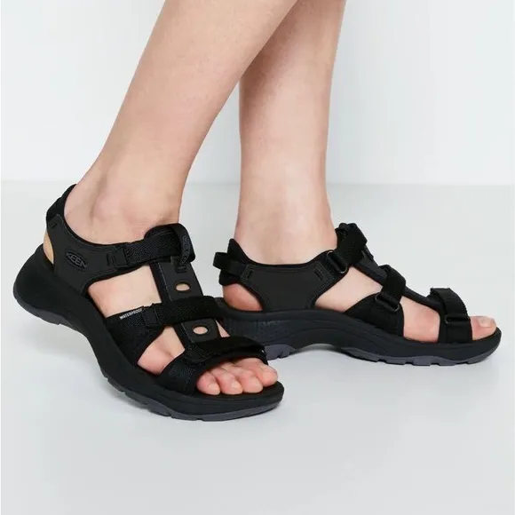 KEEN Astoria West Open Toe Sandals 9.5 Black