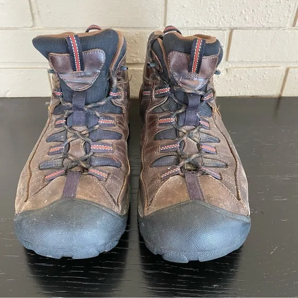 Keen Boots Mens 13 Targhee II Mid Hiking Waterproof Brown Lace Up Round Toe
