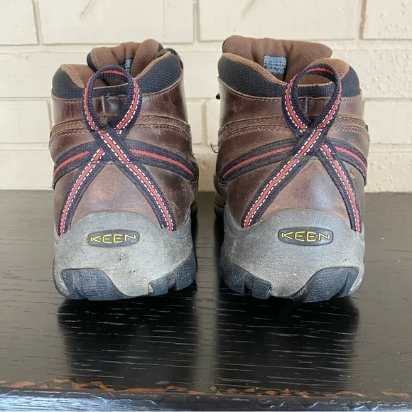 Keen Boots Mens 13 Targhee II Mid Hiking Waterproof Brown Lace Up Round Toe