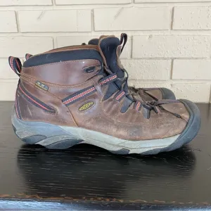 Keen Boots Mens 13 Targhee II Mid Hiking Waterproof Brown Lace Up Round Toe