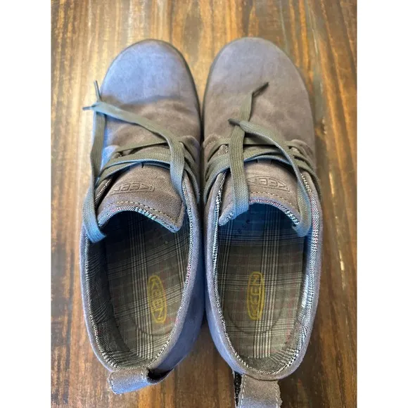 Keen Chukka Boots Suede Leather Casual Lace Up Shoes Gray Mens Size 11