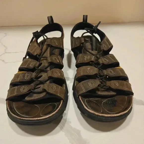 Keen Daytona Mens Leather Waterproof Open Toe Hiking Sandals Brown Size 12