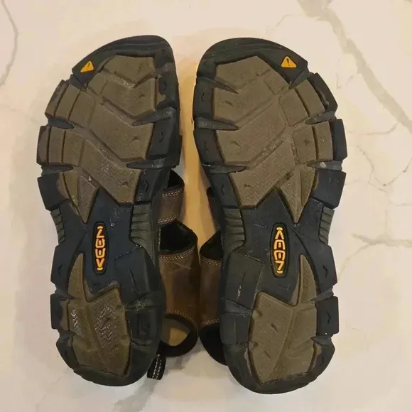 Keen Daytona Mens Leather Waterproof Open Toe Hiking Sandals Brown Size 12