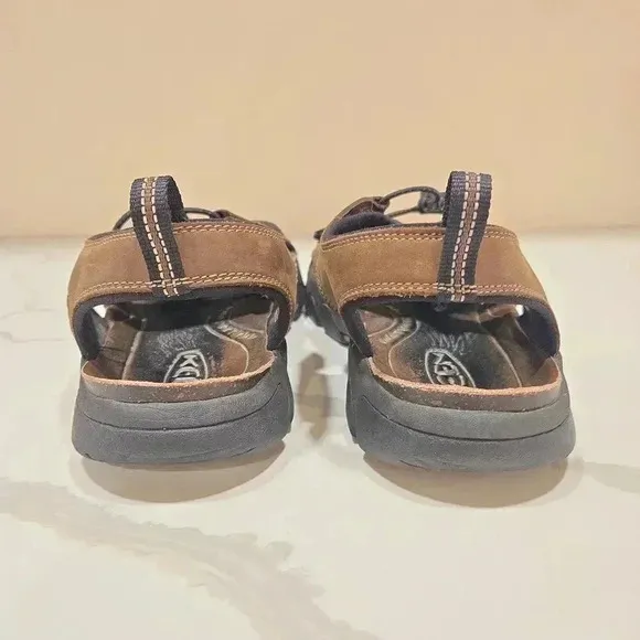 Keen Daytona Mens Leather Waterproof Open Toe Hiking Sandals Brown Size 12