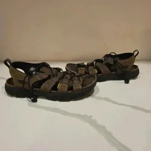Keen Daytona Mens Leather Waterproof Open Toe Hiking Sandals Brown Size 12