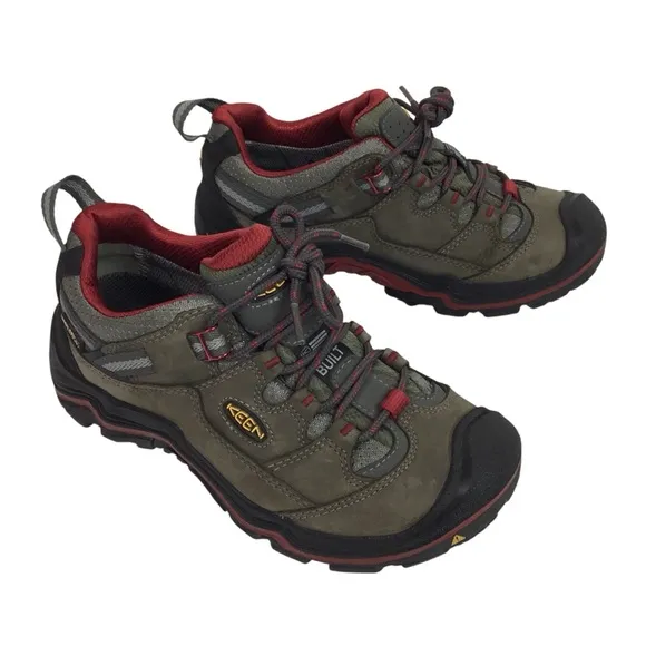 KEEN Durand Waterproof Low Mesh Leather Hiking Boots Brown