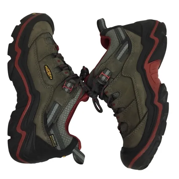 KEEN Durand Waterproof Low Mesh Leather Hiking Boots Brown