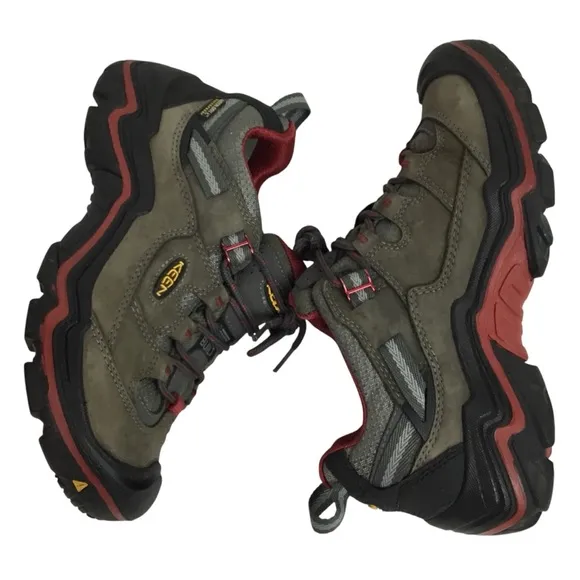 KEEN Durand Waterproof Low Mesh Leather Hiking Boots Brown
