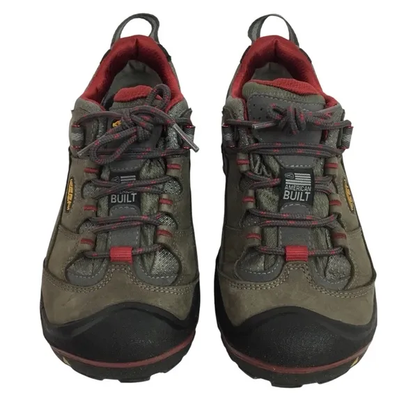 KEEN Durand Waterproof Low Mesh Leather Hiking Boots Brown
