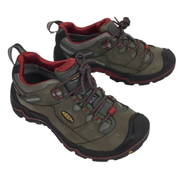 KEEN Durand Waterproof Low Mesh Leather Hiking Boots Brown