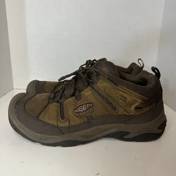 KEEN Men's 12 Circadia Low Height Breathable Hiking Boots Bison Potters Clay