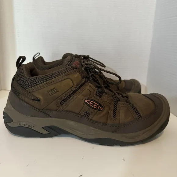 KEEN Men's 12 Circadia Low Height Breathable Hiking Boots Bison Potters Clay