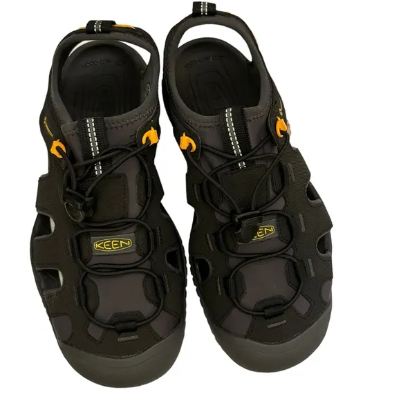 Keen Mens Black/Yellow‎ SOLR Sandal Size 8 (NWOT)