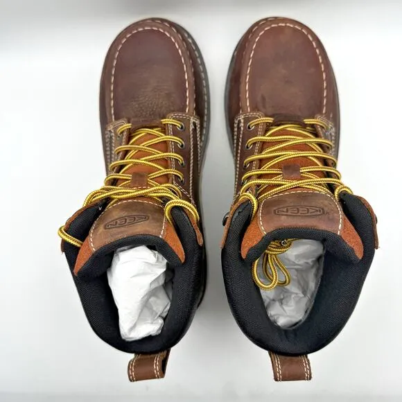 Keen Mens Cincinnati 6&quot; Work Boot US 9.5 D EU 42.5 Brown Carbon Fiber Toe WP NIB