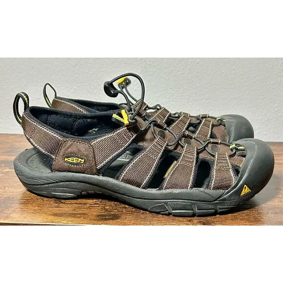 Keen Men’s Newport H2 Sandals Hiking Waterproof Hybrid Shoes Brown Black Size 15
