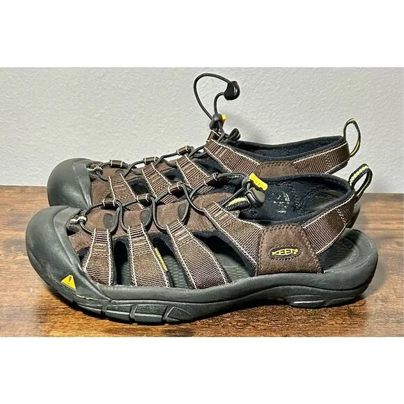 Keen Men’s Newport H2 Sandals Hiking Waterproof Hybrid Shoes Brown Black Size 15