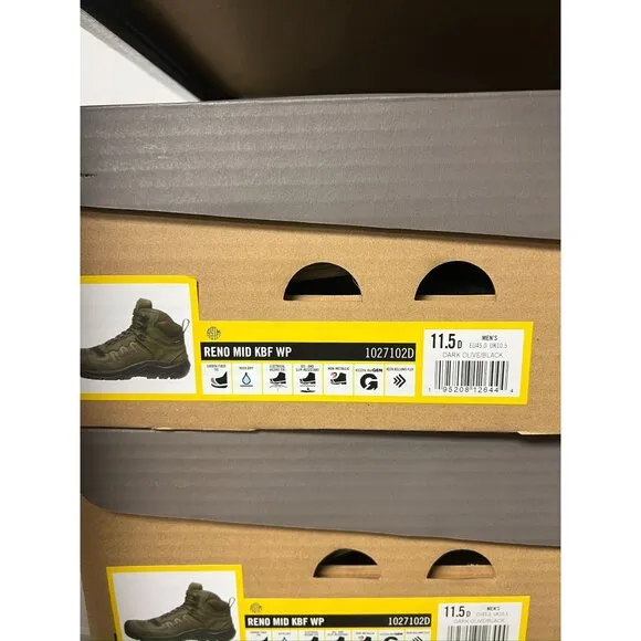 Keen Men's Reno Mid KBF Carbon-Fiber Toe Waterproof Dark Olive/Black Sz. 11.5 US