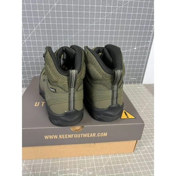 Keen Men's Reno Mid KBF Carbon-Fiber Toe Waterproof Dark Olive/Black Sz. 11.5 US