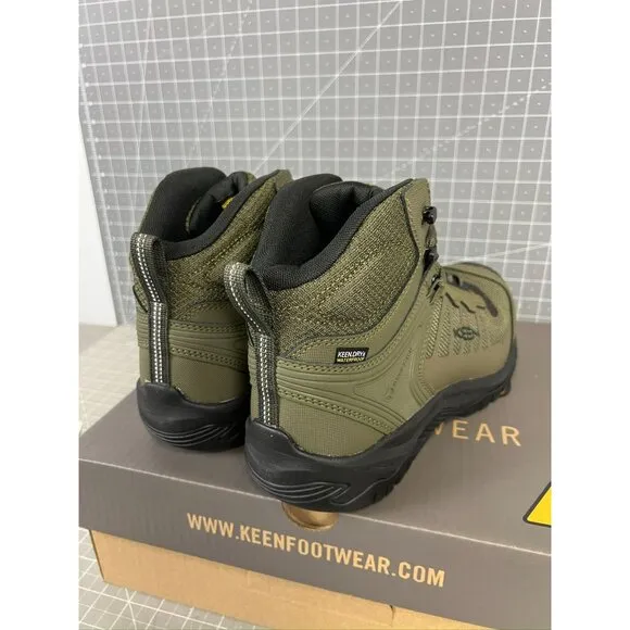 Keen Men's Reno Mid KBF Carbon-Fiber Toe Waterproof Dark Olive/Black Sz. 11.5 US