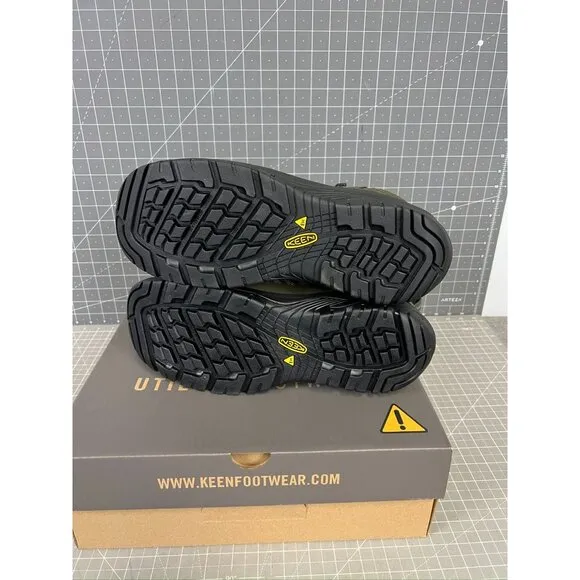Keen Men's Reno Mid KBF Carbon-Fiber Toe Waterproof Dark Olive/Black Sz. 11.5 US