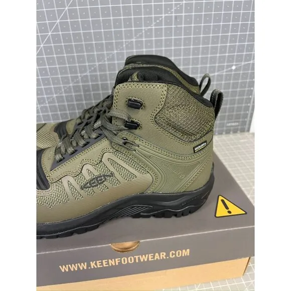 Keen Men's Reno Mid KBF Carbon-Fiber Toe Waterproof Dark Olive/Black Sz. 11.5 US