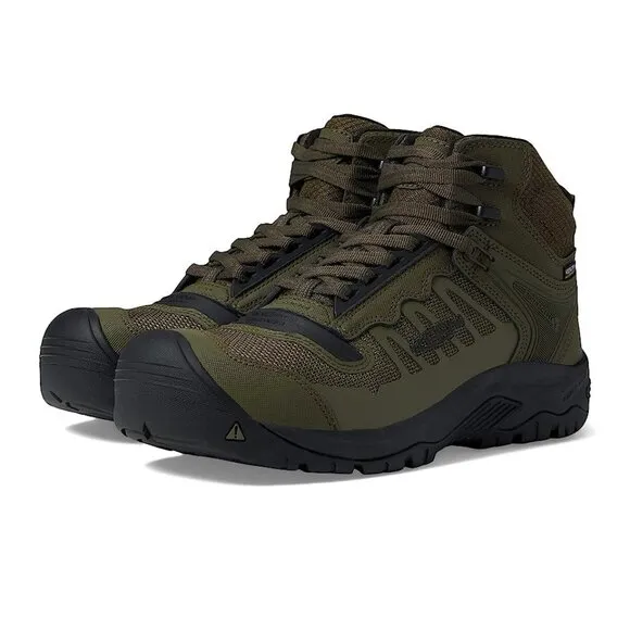 Keen Men's Reno Mid KBF Carbon-Fiber Toe Waterproof Dark Olive/Black Sz. 11.5 US