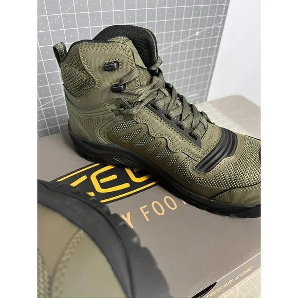 Keen Men's Reno Mid KBF Carbon-Fiber Toe Waterproof Dark Olive/Black Sz. 11.5 US