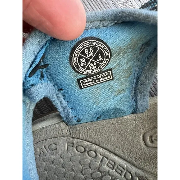 Keen Sandals Womens 8.5 Hiking Waterproof Lace Up Blue Trail Grip