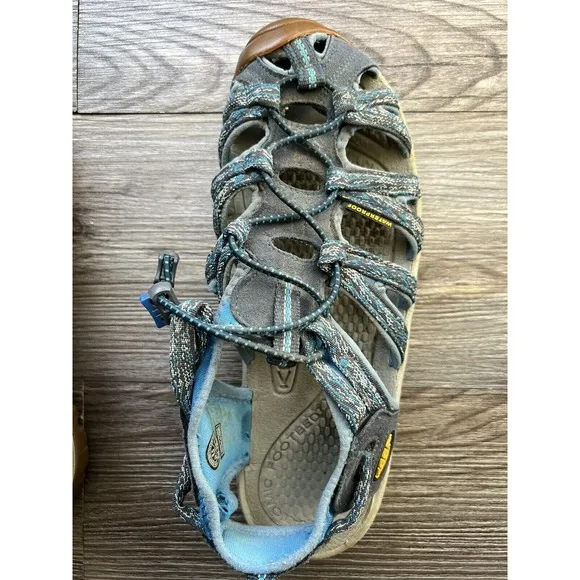 Keen Sandals Womens 8.5 Hiking Waterproof Lace Up Blue Trail Grip