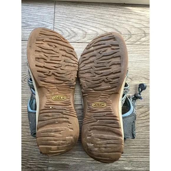 Keen Sandals Womens 8.5 Hiking Waterproof Lace Up Blue Trail Grip