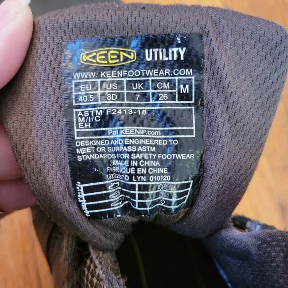 Keen Utility 8 Waterproof Brown Leather Work Boots EH Steel Toe Oil Slip Resista
