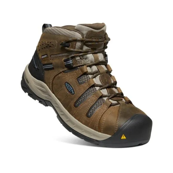 Keen Utility 8 Waterproof Brown Leather Work Boots EH Steel Toe Oil Slip Resista