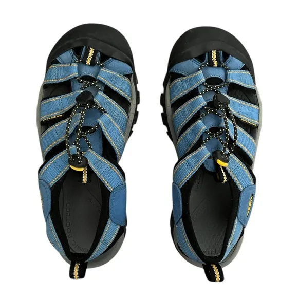 Keen Women's Newport H2 7.5 Blue Yellow Water Hiker Sandal Toe Protect Anti-Odor
