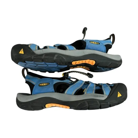 Keen Women's Newport H2 7.5 Blue Yellow Water Hiker Sandal Toe Protect Anti-Odor