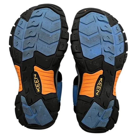 Keen Women's Newport H2 7.5 Blue Yellow Water Hiker Sandal Toe Protect Anti-Odor