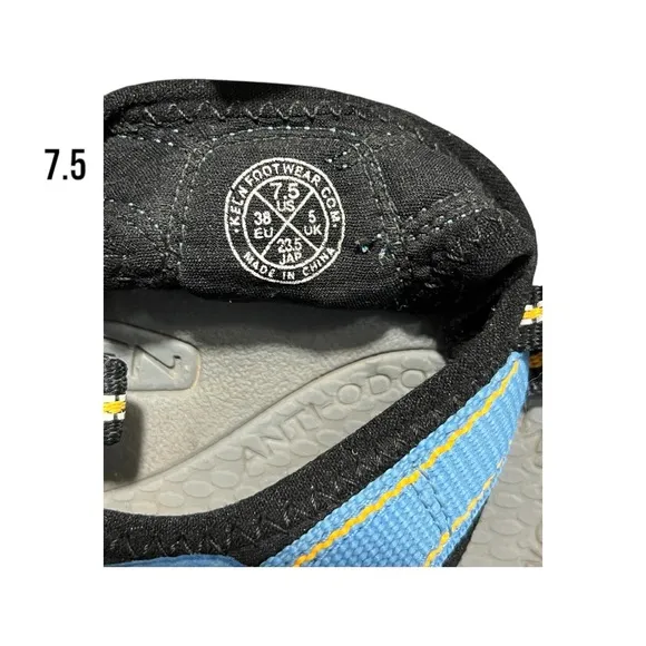 Keen Women's Newport H2 7.5 Blue Yellow Water Hiker Sandal Toe Protect Anti-Odor