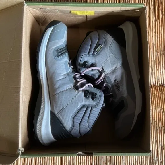 Keen Women's Tempo Flex Mid Wp Steel Grey/African Violet Hiking Boots Size 8.5