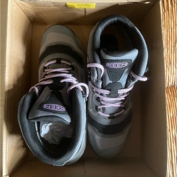 Keen Women's Tempo Flex Mid Wp Steel Grey/African Violet Hiking Boots Size 8.5