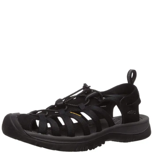 KEEN WOMEN'S WHISPER CLOSED TOE SPORT SANDALS, BLACK/MAGNET, 8.5