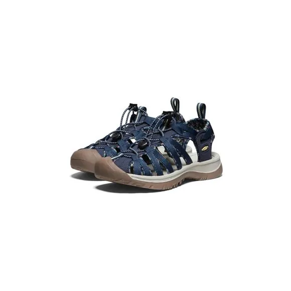 KEEN WOMEN'S WHISPER CLOSED TOE SPORT SANDALS, NAVY/BIRCH, 6.5