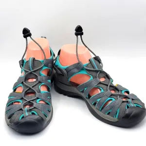 KEEN Women's Whisper Gray and Teal Outdoor Sandals SIZE 8.5. #1407