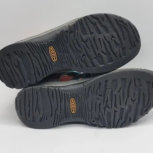 KEEN Women's Whisper Gray and Teal Outdoor Sandals SIZE 8.5. #1407