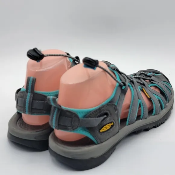 KEEN Women's Whisper Gray and Teal Outdoor Sandals SIZE 8.5. #1407