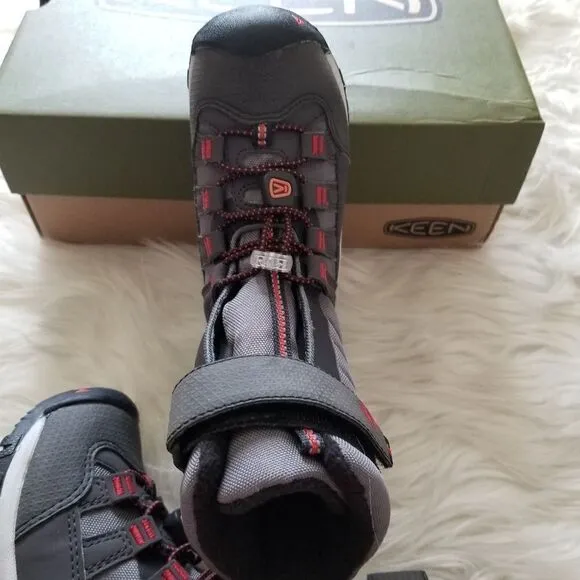 KEEN Snowport Neo Toddler Boy Boots Grey/Red Size 8